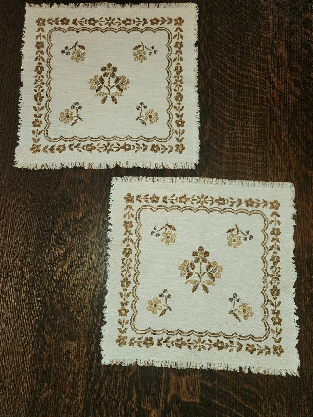 Authentic Vintage Austrian German Linen Tablecloths, Set of 2. $30